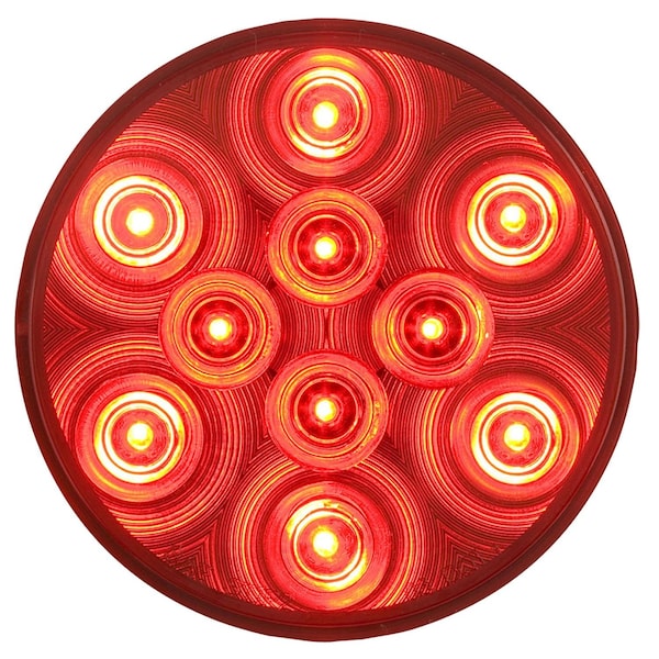 Optronics 10-Led 4in. Red Grommet Mount Stop/Turn/Tail Light With Weathertight Connection STL43RMB - main